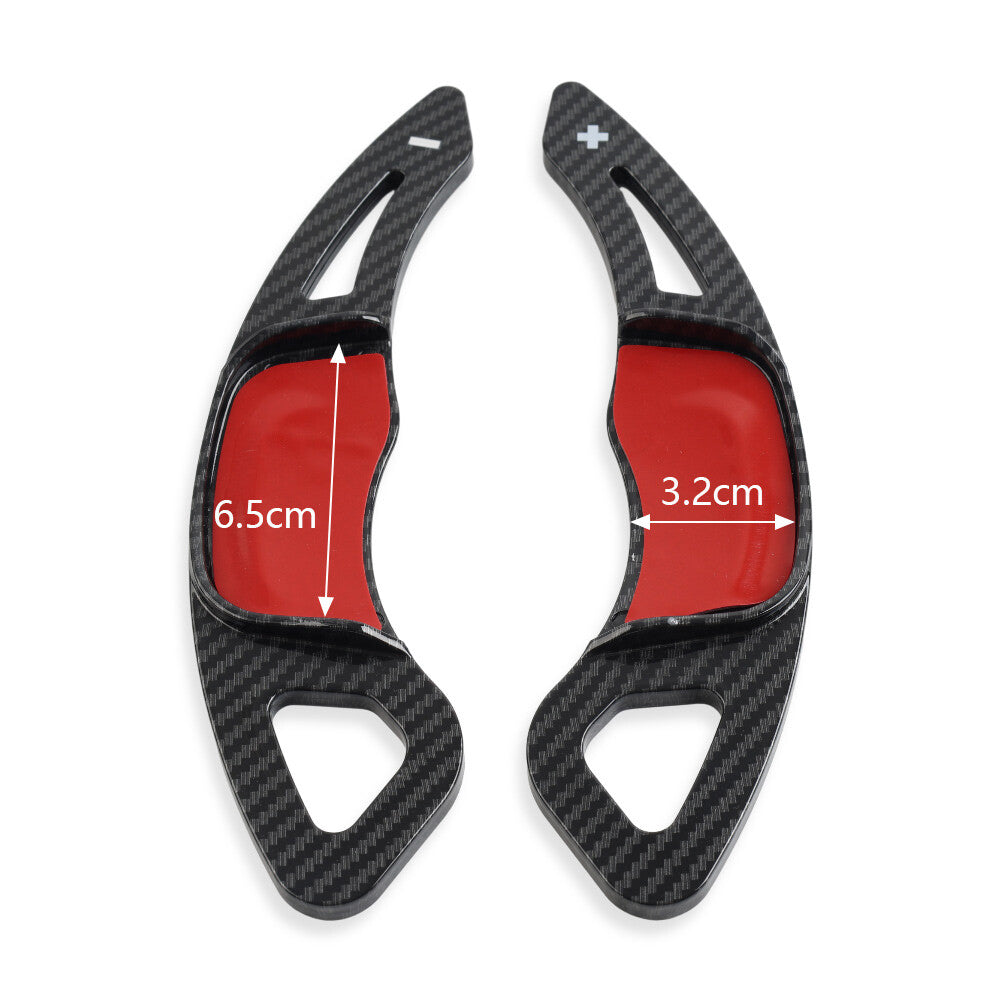 Steering Wheel Paddle Shifter Extension Carbon Fiber Look Fit for VW for Golf 7 Polo Red