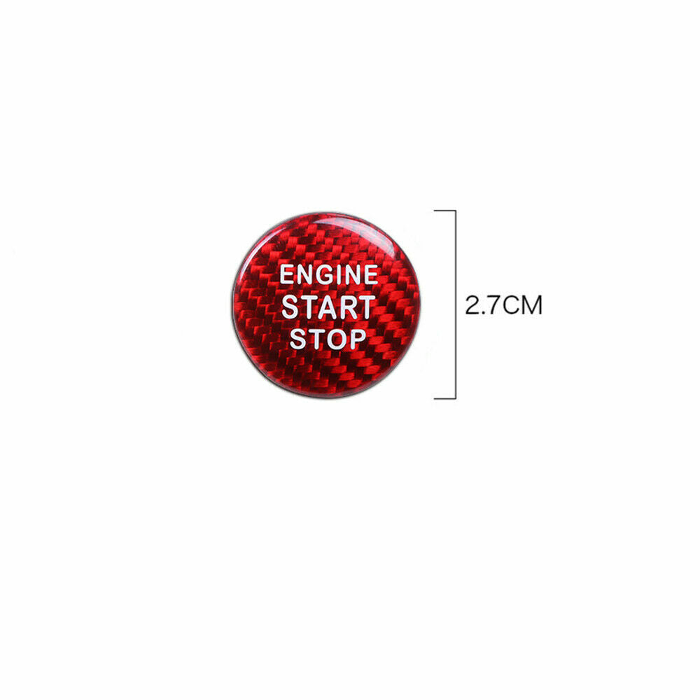 Carbon Engine Start Stop Button Cover Trim