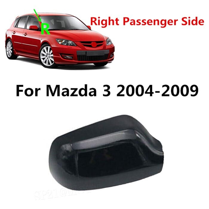 Right Passenger Mirror Cover Cap Replacement for Mazda 3 2004-2009