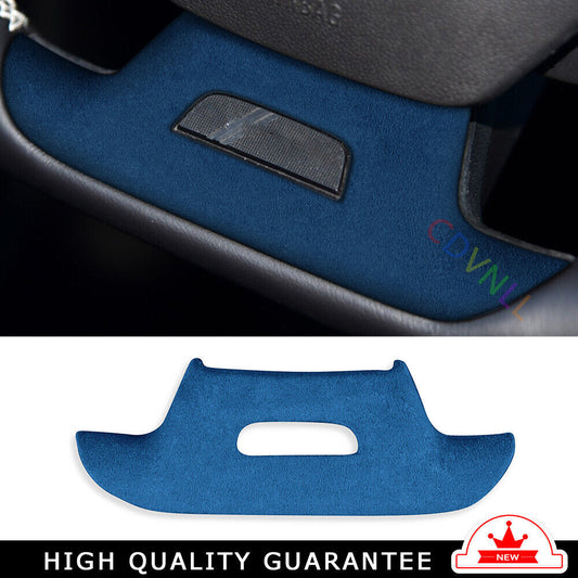 Car Steering Wheel U Type Cover Trim Fit for Chevrolet Camaro 2016-20 Blue Suede