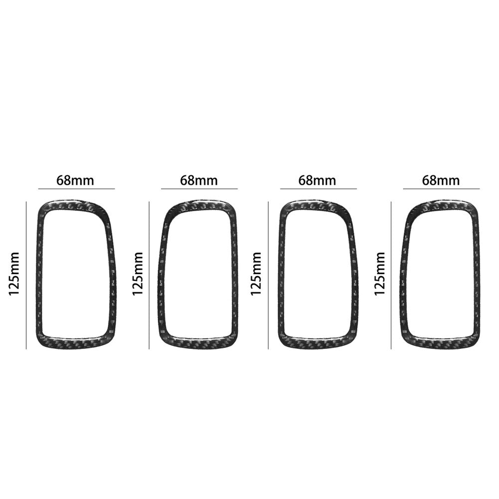 4Pcs Carbon Fiber Door Handle Cover Trim for Mitsubishi Outlander 2014-2016