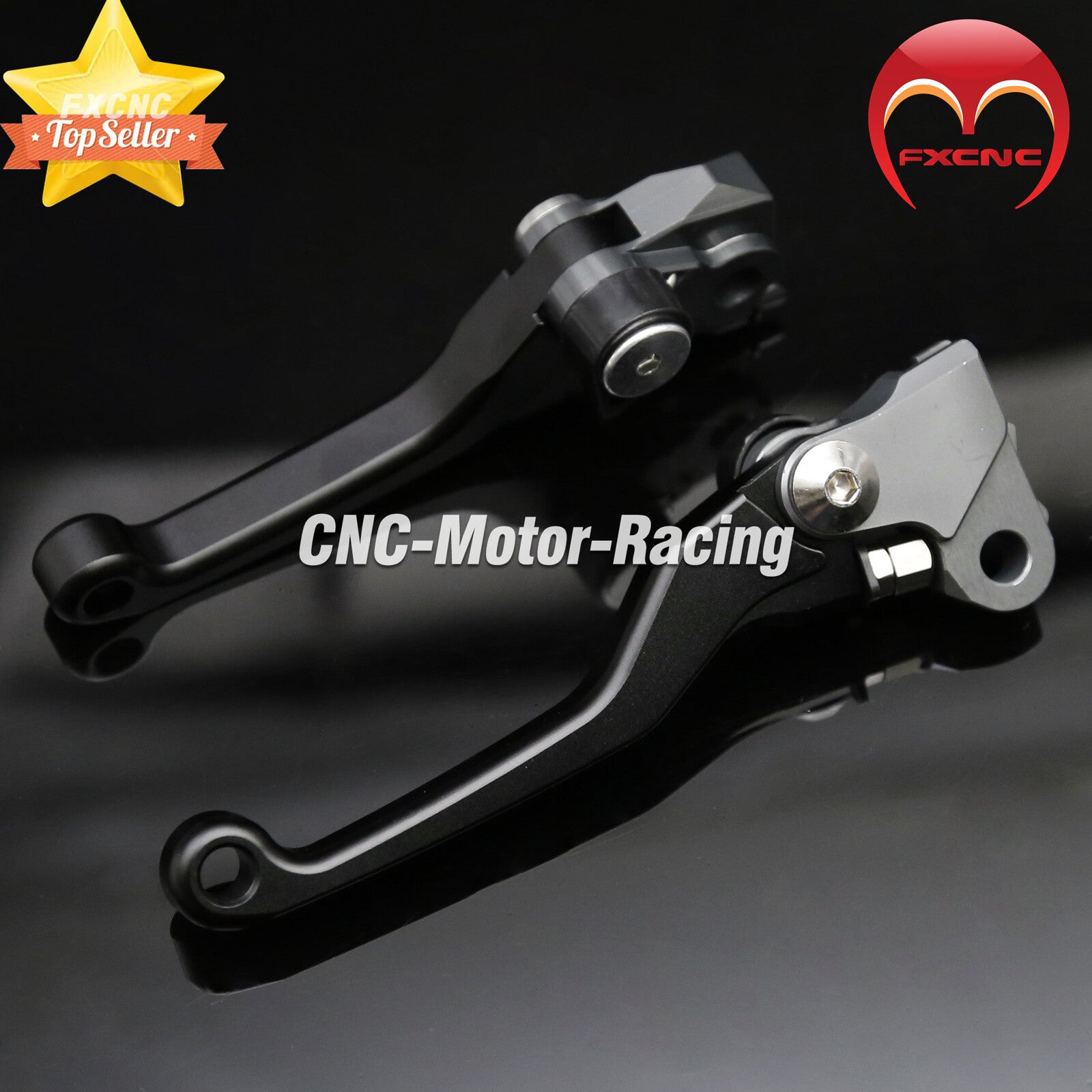 CNC pivot cross-country bike brake and clutch lever for TC125/TC250 2019-2020 2021 kit in black.
