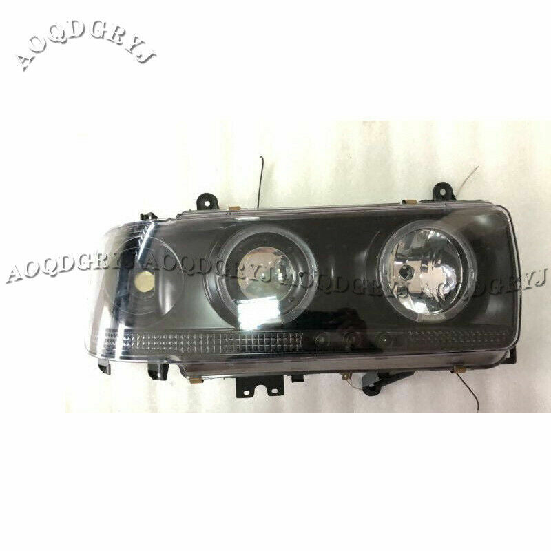 for TOYOTA for Land cruiser LC/FJ80 91-97 Smoke Black Angel eyes One-piece Headlight