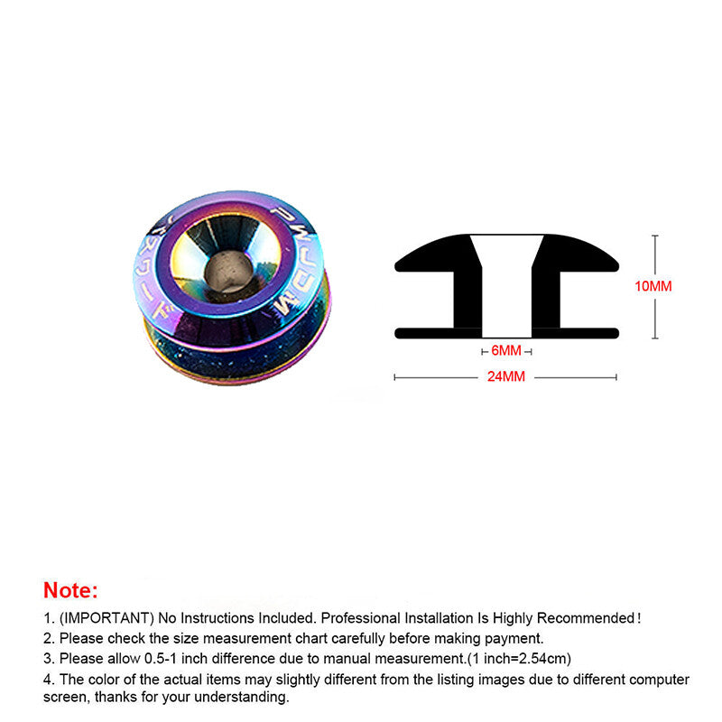 JDM Quick Release Fasteners Bumper Trunk Fender Hatch Lids Aluminum Multi-Color