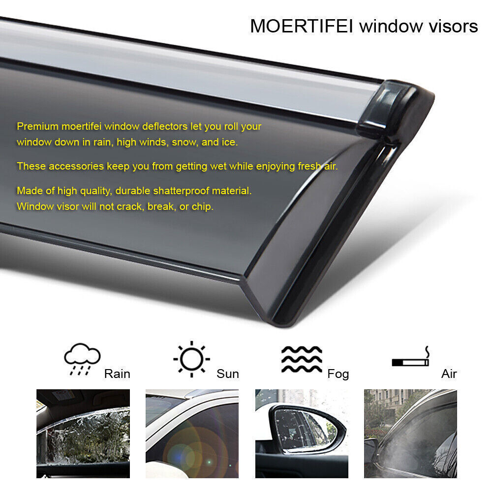 4X Window Deflector Visors Rain Guards Vent Shade for Chevy Malibu Sedan 13-2015