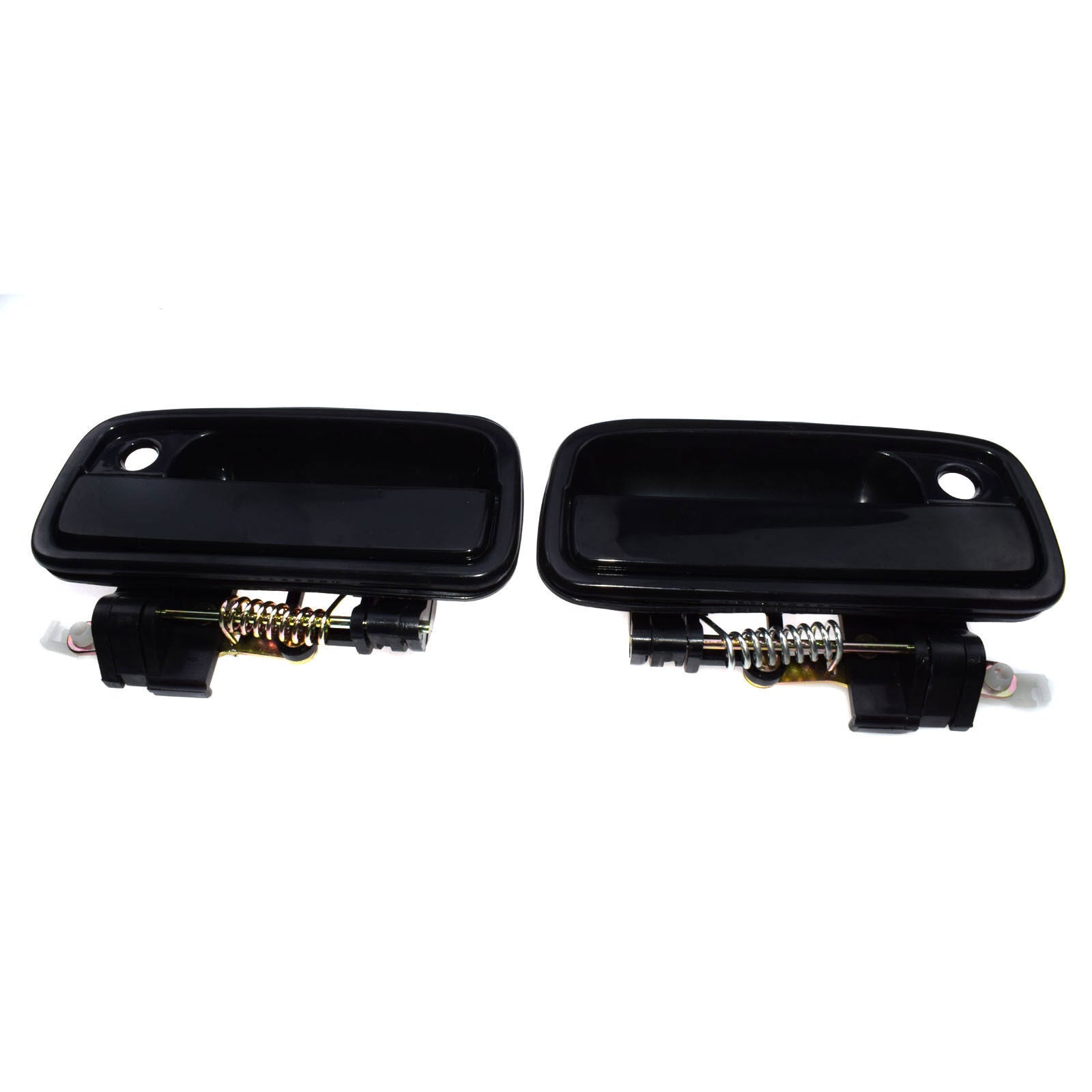 FITS 1995-2004 for TOYOTA TACOMA FRONT OUTER EXTERIOR SMOOTH BLACK DOOR HANDLE PAIR