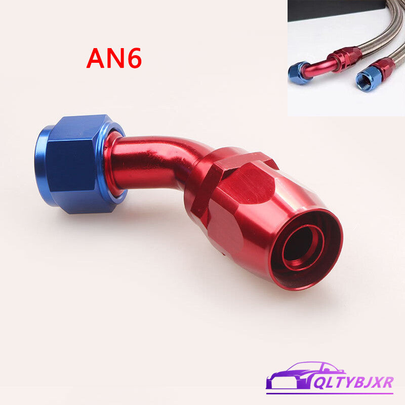 1Pc 45¡ã 45Degree Swivel Hose Line End Fitting Adapter AN6 6AN Fuel Oil Red