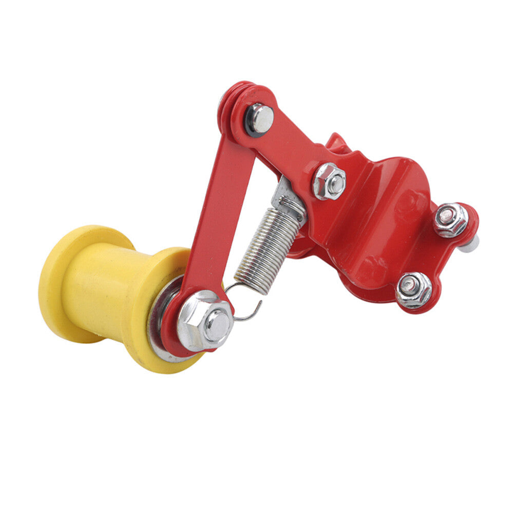Bolt On Chain Tensioner  Roller Adjuster Motorcycle ATV Dirt Bike Red+Yellow UK