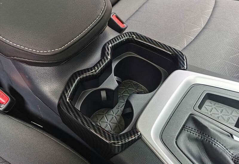 Fit for Toyota RAV4 2019-2022 Carbon Fiber Middle Console Water Cup Frame Trim