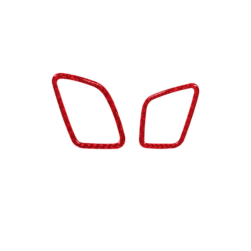 2X Red Carbon Fiber Defogger Frame Trim for BMW X3 F25 X4 F26 2011-2017