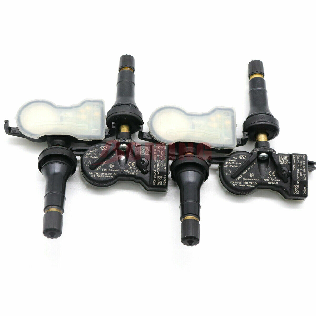 4x 68313387AB Tire Pressure Monitor Sensor TPMS for DODGE for JEEP 433Mhz 68105280AF