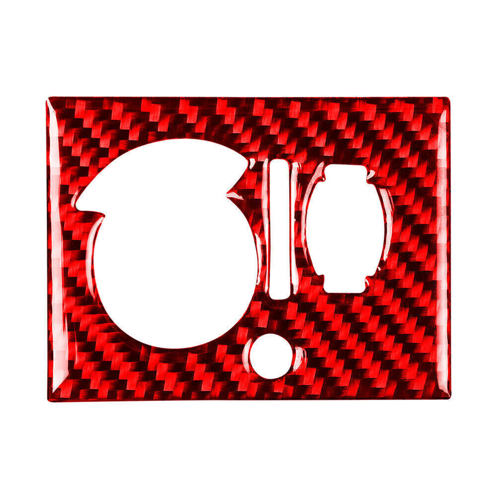 Carbon Fiber Headlight Switch Panel Cover Trim for Dodge for Challenger 2008-14 Red