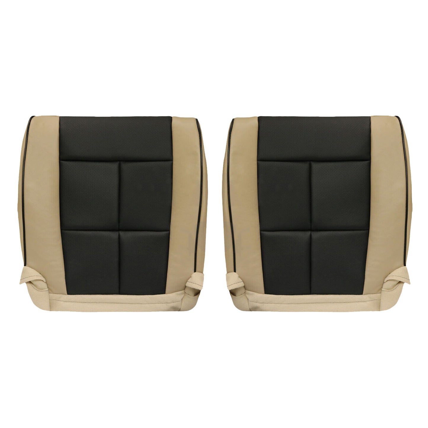 for Lincoln for Navigator Front DriverPassenger Side Leather for Seat Cover Tan  Black