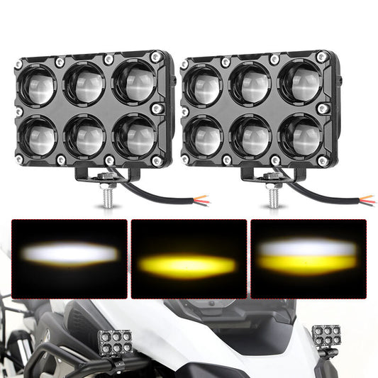2X 24W Yellow White LED Work Light Bar Fog Driving Lamp Spot Pods Truck SUV ATV