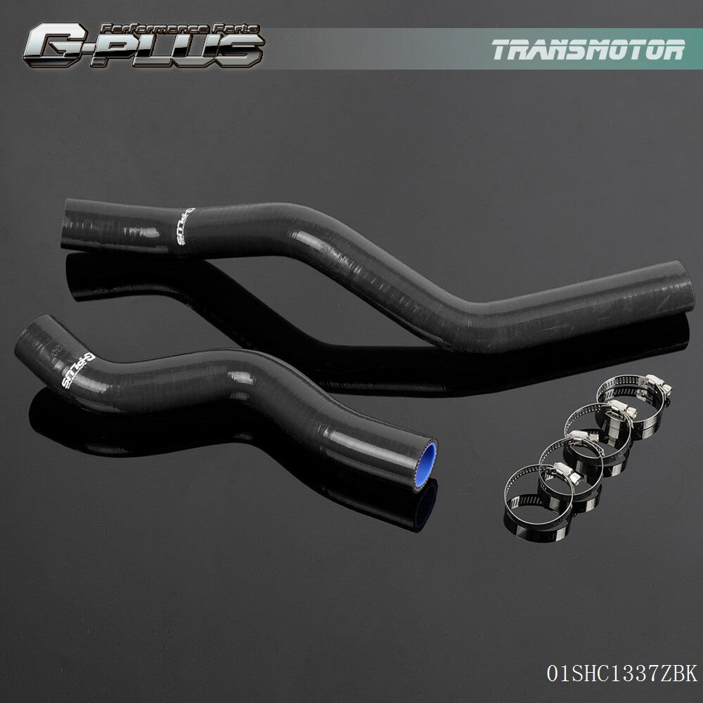 Silicone Radiator Hose Kit (2-Piece) for 2001-2005 for Honda for Civic D17 1.7L, Black