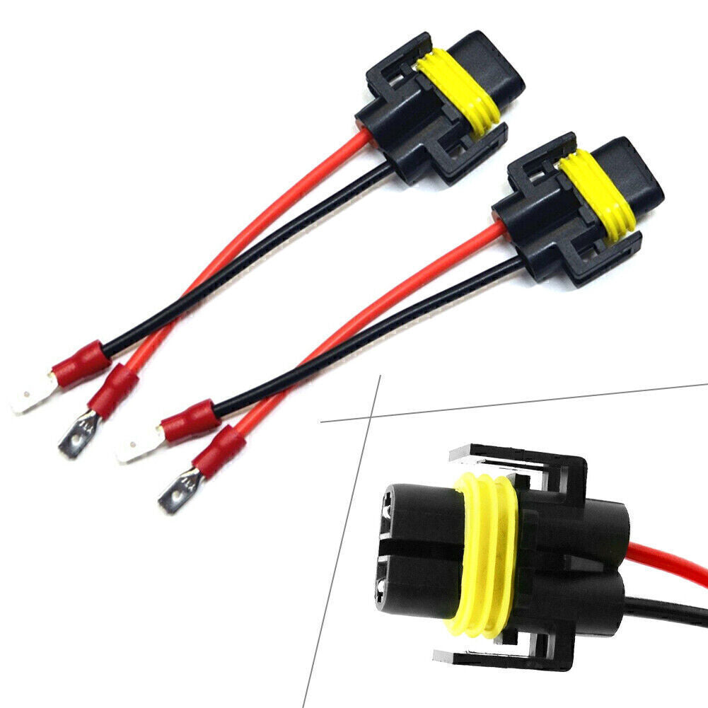 Conversion Wire H11 To H11B Two Harness Head Light Ceramic Pigtail LED Bulb Plug