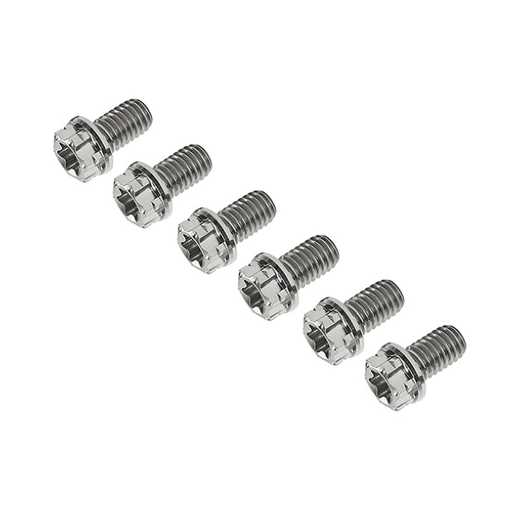 6pcs Bolts Torx Head Flange Screws M10x25mm For Motorcycle Bike