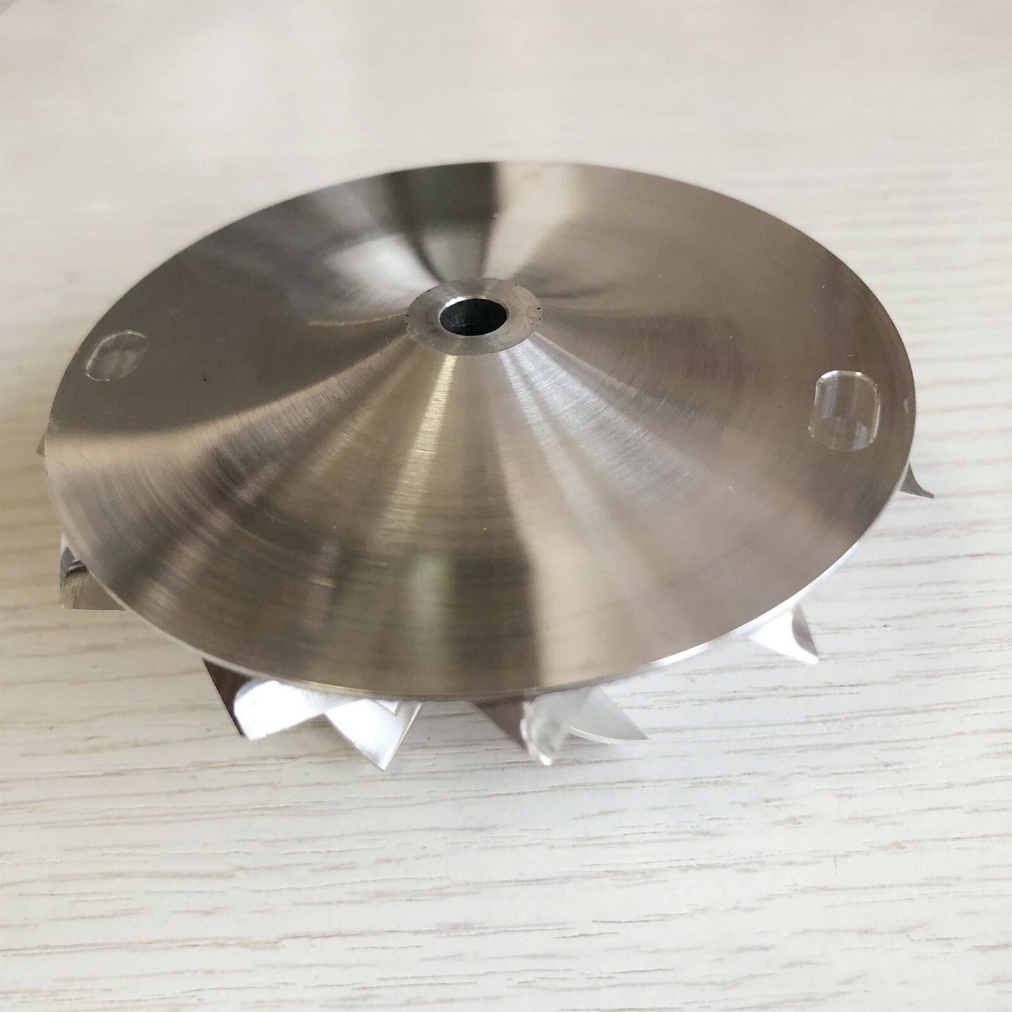 T04E 6+6 Blade 54.30/82.00 mm Turbocharger Aluminum 2618/Billed Steel Compressor Wheel