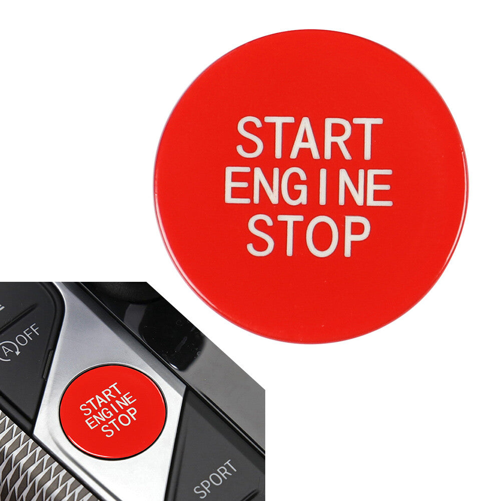Car Engine Start Stop Button Switch Cover Trim ABS for BMW 3 8 X Series Red