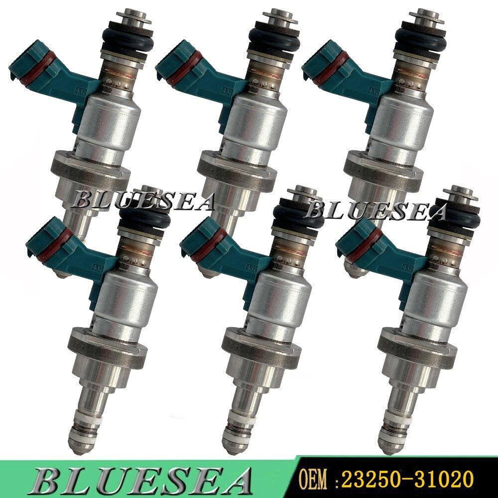 6PCS 23250-31020 Fuel Injectors for 2006-2013 for Lexus IS250 2.5L V6 GS300