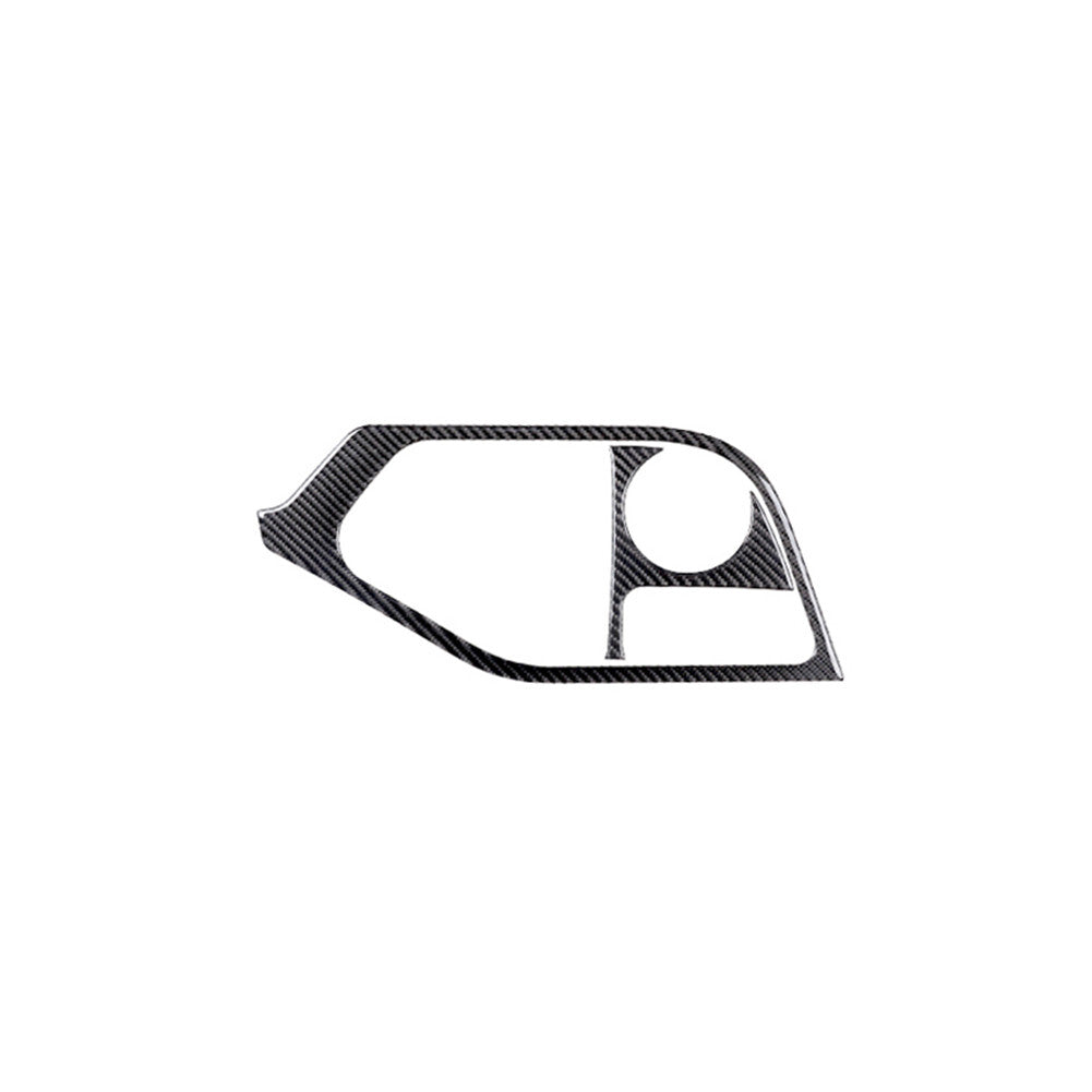 2X Carbon Fiber Interior Cup Holder Frame Trim Panel for Ford Explorer 2011-2014