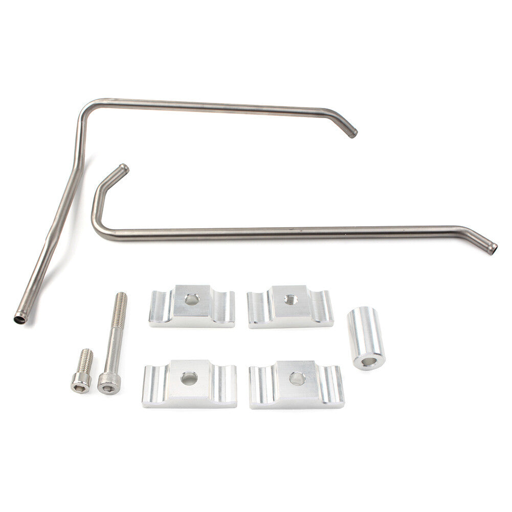 Stainless Heater Lines + Aluminum Clamps Kit for Dodge 1989-1998 Vehicles With