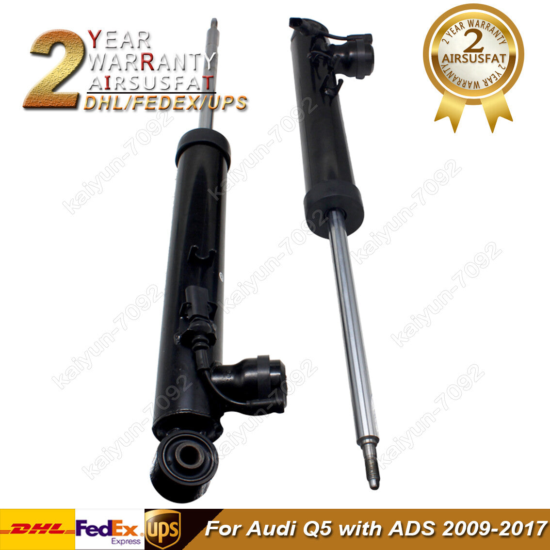 2x Rear LeftRight Air Suspension Strut Absorbers for Audi Q5 w/ADS 2009-2017
