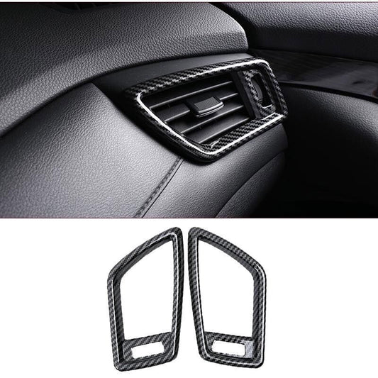 for Nissan Rogue 2014-20 Carbon Fiber Look Dashboard Side Air Vent Cover Trim 2X