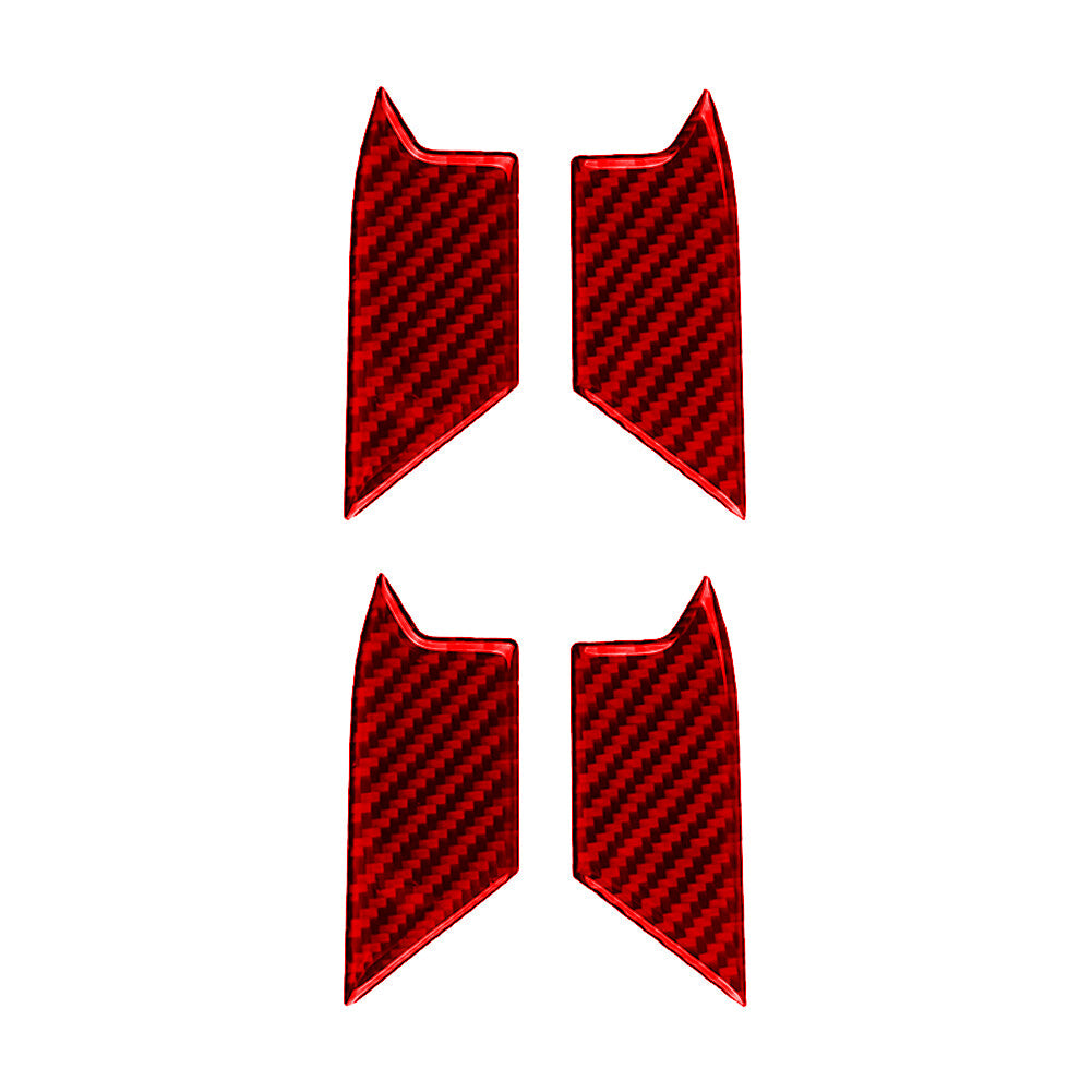 Red for VW for Golf 8 MK8 GTI 2021 Carbon Fiber Interior Door Handle Bowl Cover Trim