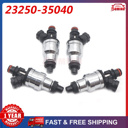 Set 4PCS 23250-35040 FUEL INJECTORS FOR 1989-1995 for Toyota Pickup 4Runner 2.4L I4