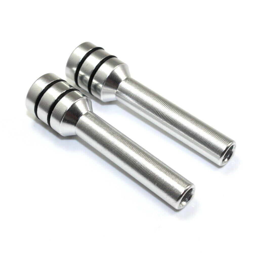2 Pcs Silver Chrome Alauminum Interior Door Lock Knobs Pins For Car-Truck-Hotrod