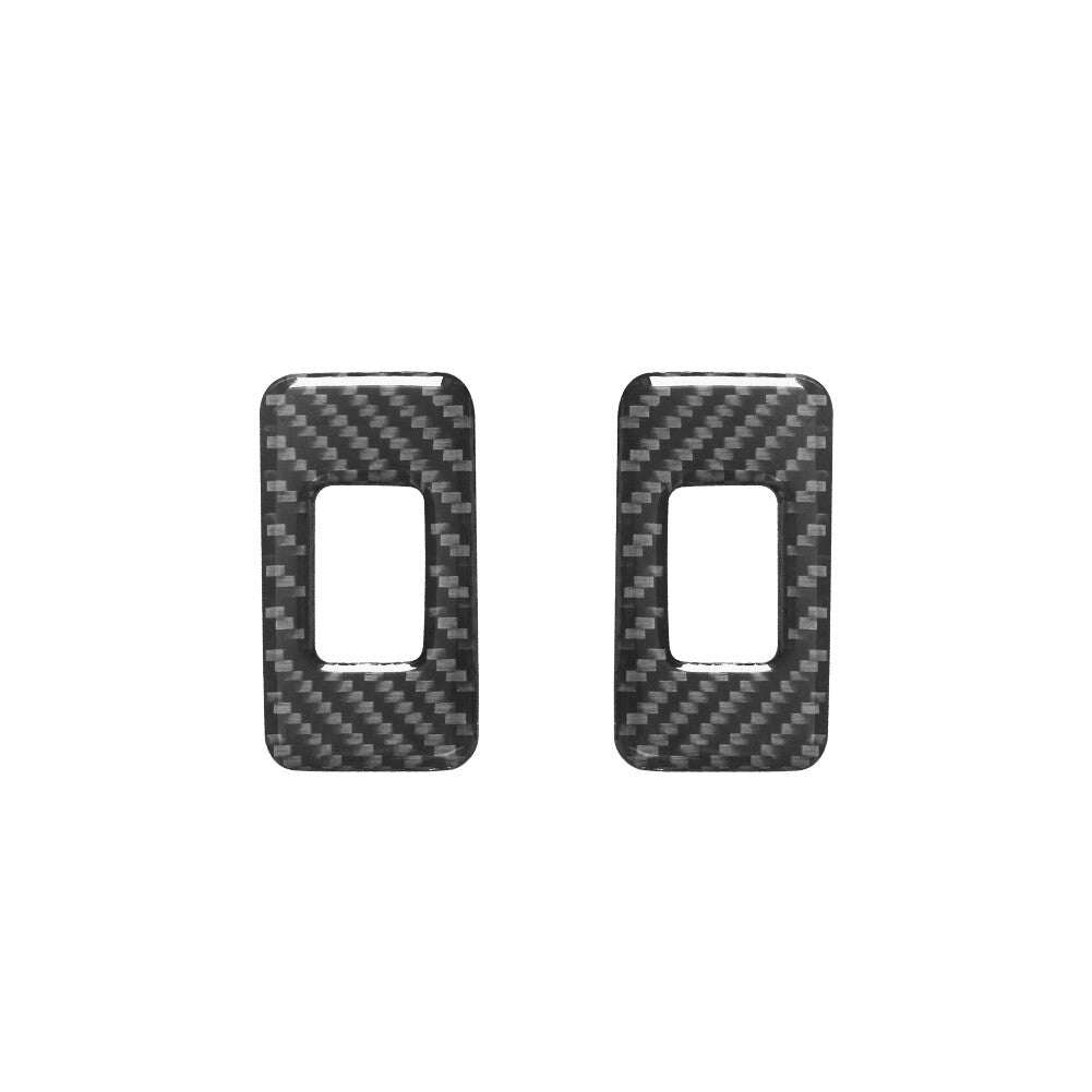 2pcs Carbon Fiber Rear Door Switch Trim for Land Rover Discovery Sport 2015-2019