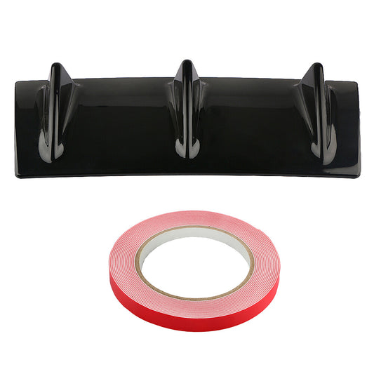 Rear bumper bottom lip diffuser shark fin translucent glossy GM black