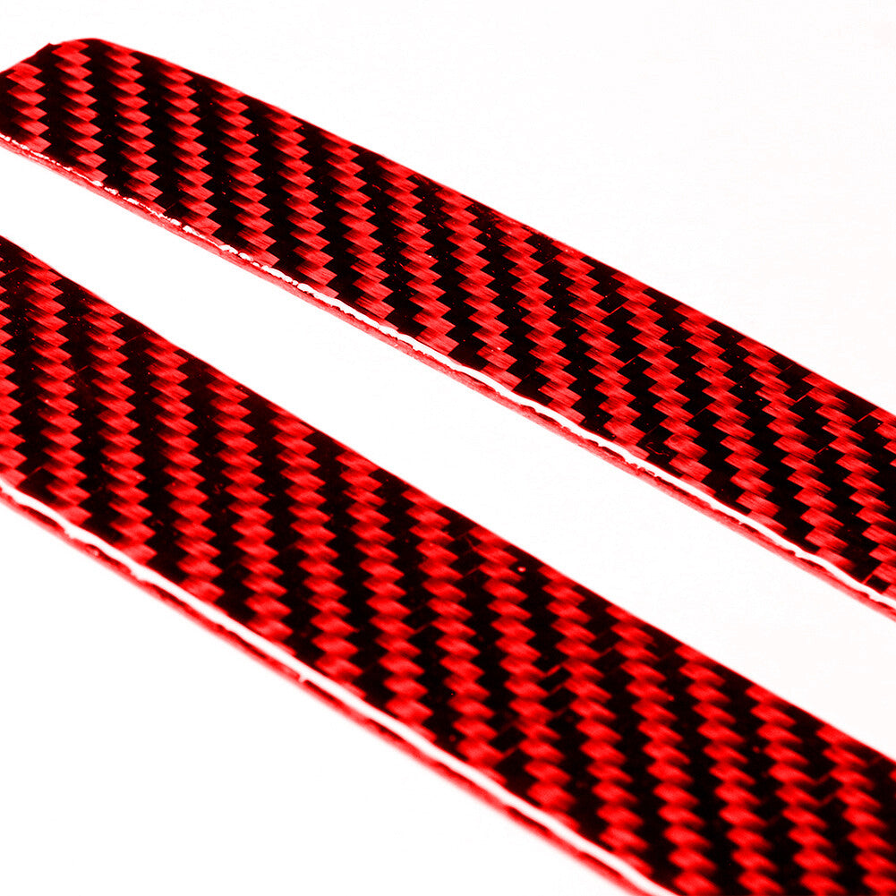 Red Carbon Fiber Center Storage Box Panel Trim Cover for Subaru Forester 2005-08