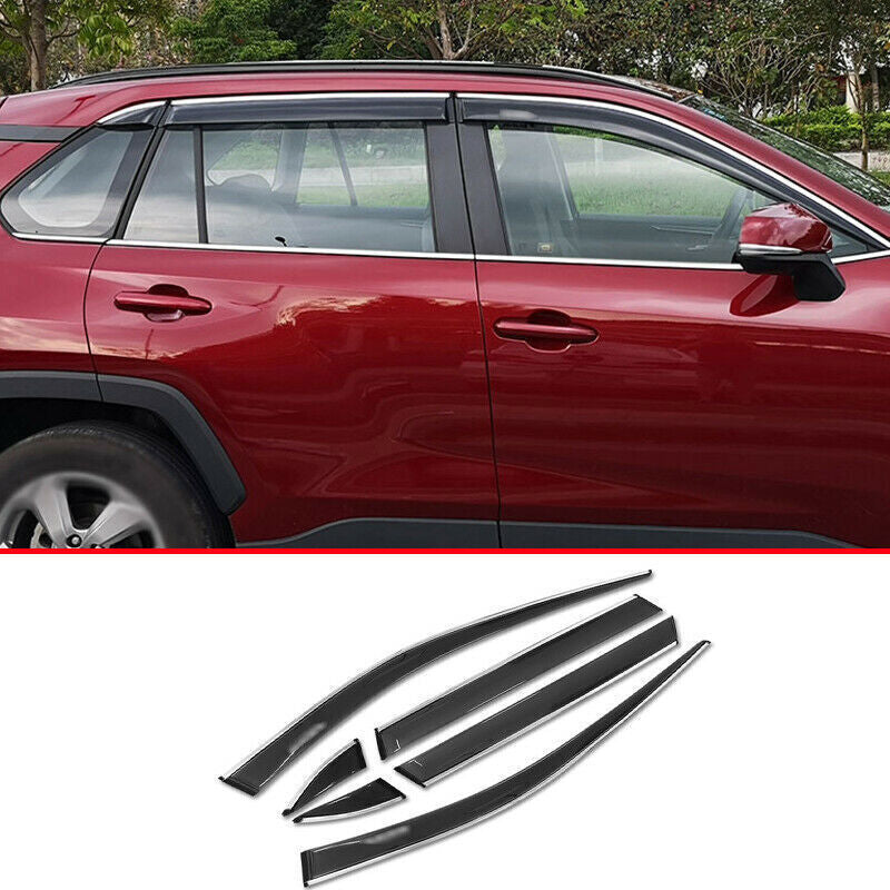 6pcs for Toyota RAV4 2019-2024 Window Wind Visors Sun Rain Guard Vent Deflectors