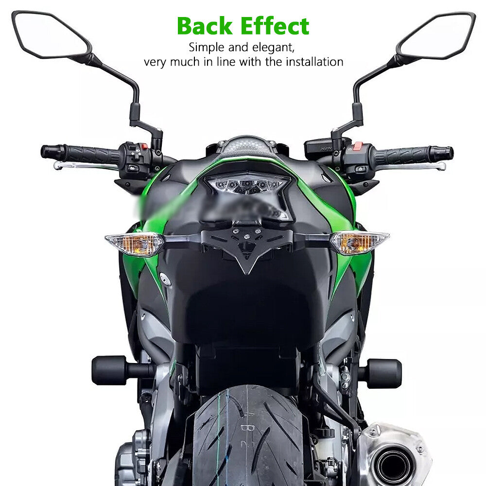 License Plate Holder Bracket With LED Rear Light for Kawasaki Z900 2018-2024