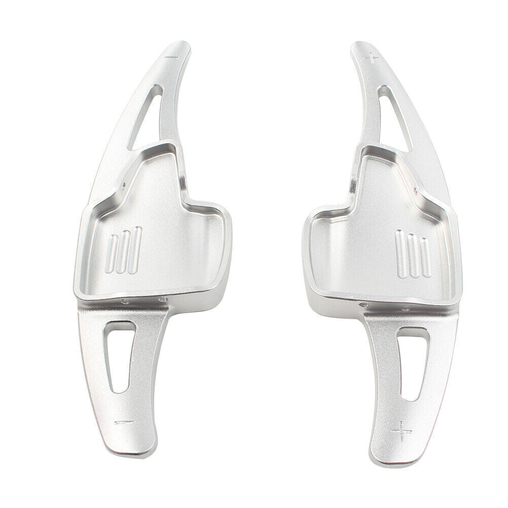 2x Car Shift Paddle Shifter Extension Fit for Ford Focus 15-17 Escape 17-19 Silver