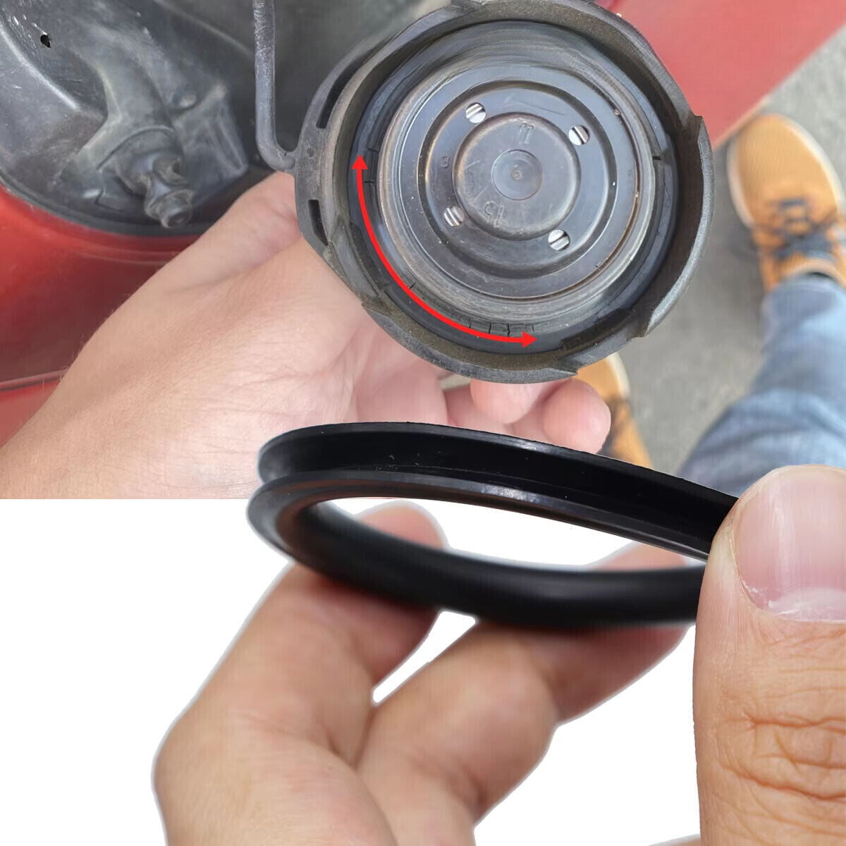 for Skoda Yeti 5L 2010-2018 Fuel Filler Neck Gas Tank Cap Repair Rubber Gasket