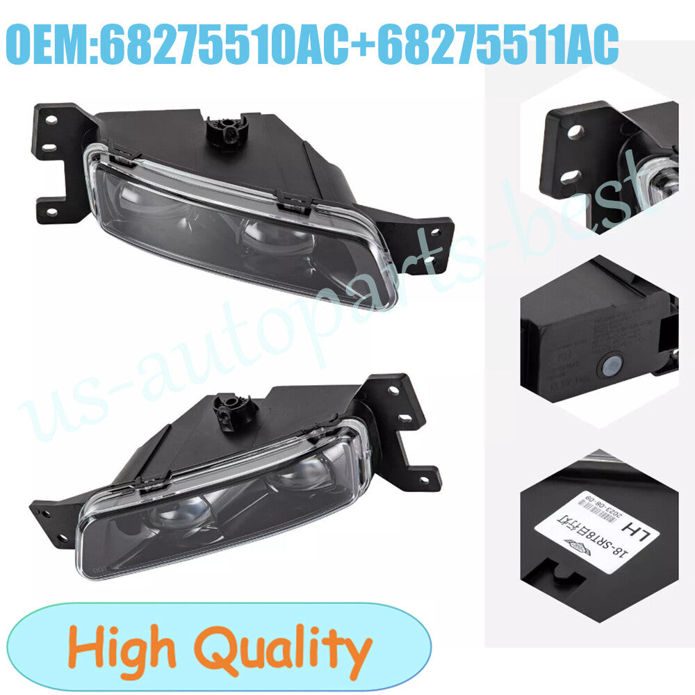 Bumper Fog Light Pair for Dodge Durango SRT 2018-2022 2023 LED DRL Driving Lamp