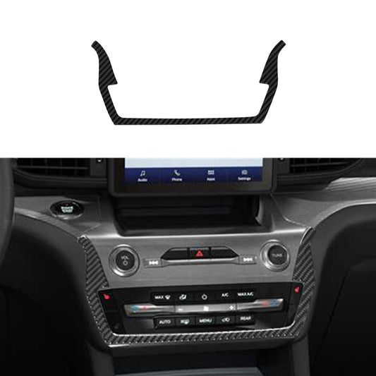 Carbon Fiber Center A/C Button Frame Cover Trim for Ford Explorer 2020-2023