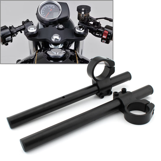 Black CNC High Lift Universal Version Clip Ons On Handlebar for Honda CB350