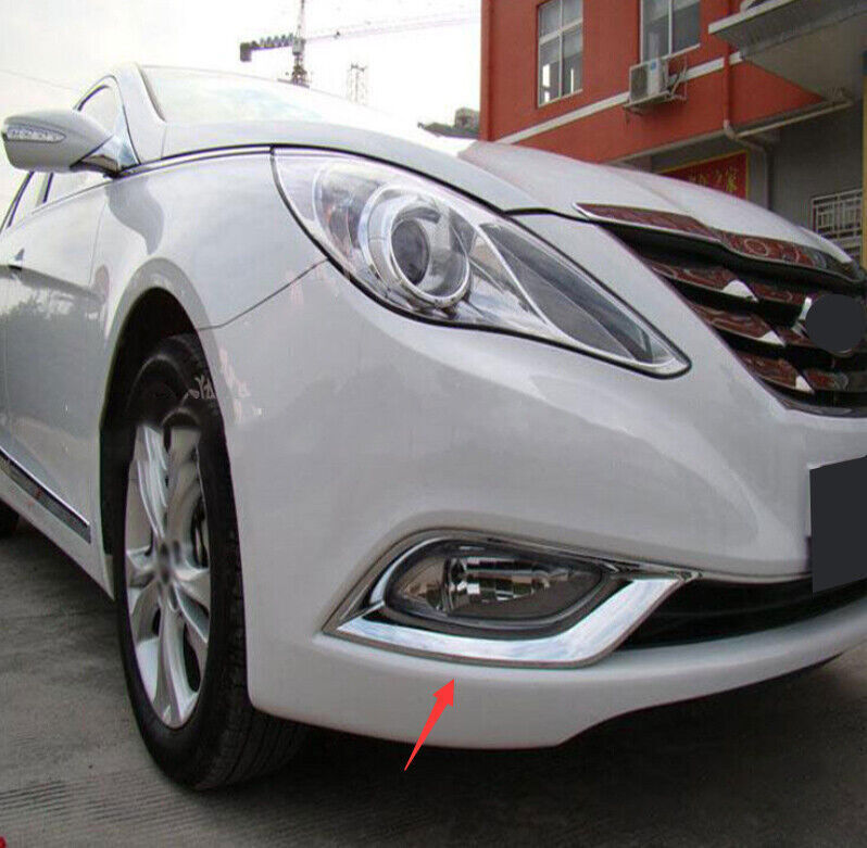 Fit for Hyundai Sonata 2011-2014 Chrome ABS Car Front Fog Light Lamp Frame Trims