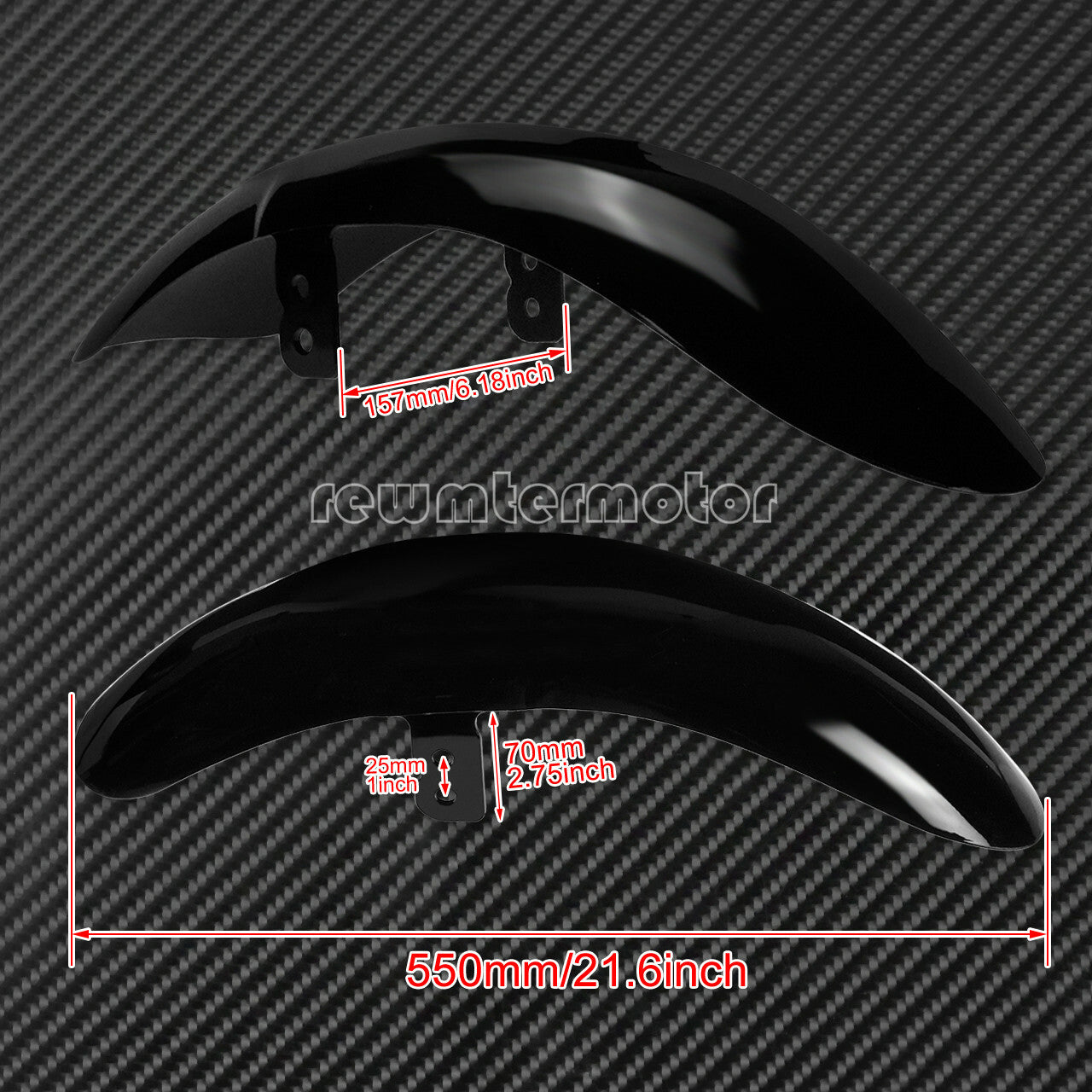 Gloss Black Front Fender Mudguard Fit for Harley V Rod Night Rod VRSCAW 2003-11