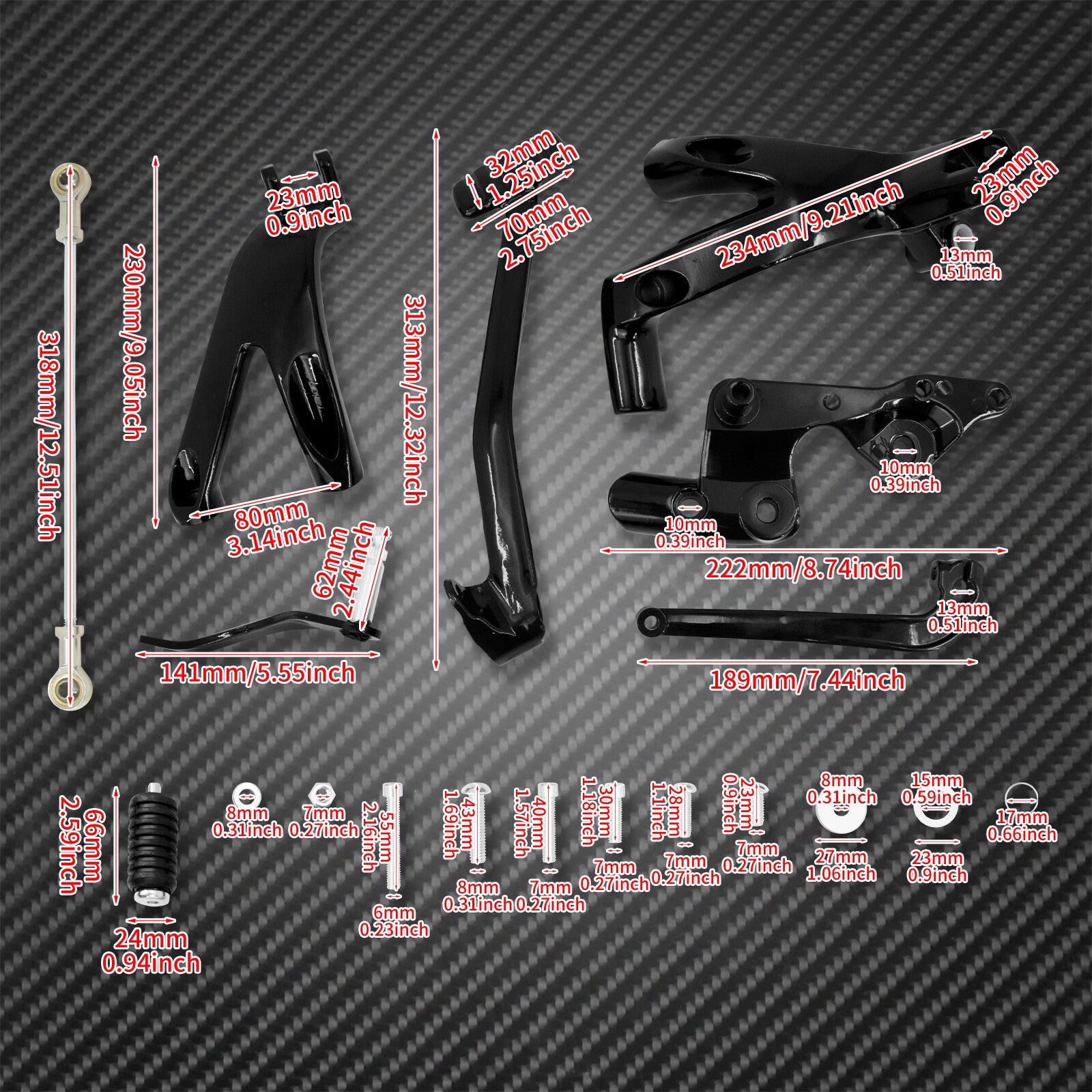 Forward Controls Levers Linkages for Harley Softail Street Bob Low Rider 18-2024