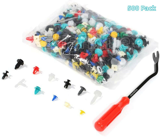 General Motors Car Mounting Clip Kit 500 Pieces 30 Size Car Push-Type Mounting Kit