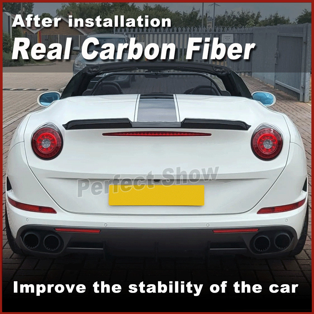 for Ferrari California T 2015-2018 REAL CARBON Rear Trunk Spoiler Tail Boot Wing