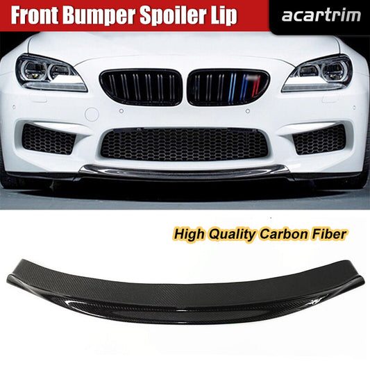 FOR 2014-19 for BMW F06 F12 F13 M6 R STYLE CARBON FIBER FRONT BUMPER CENTER CHIN LIP