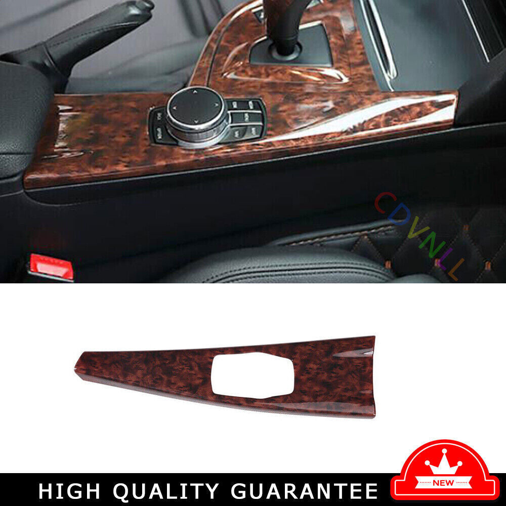 Inner Console Gear Shift Frame Cover Trim for BMW 3 Series 2014-2018 Wood Grain