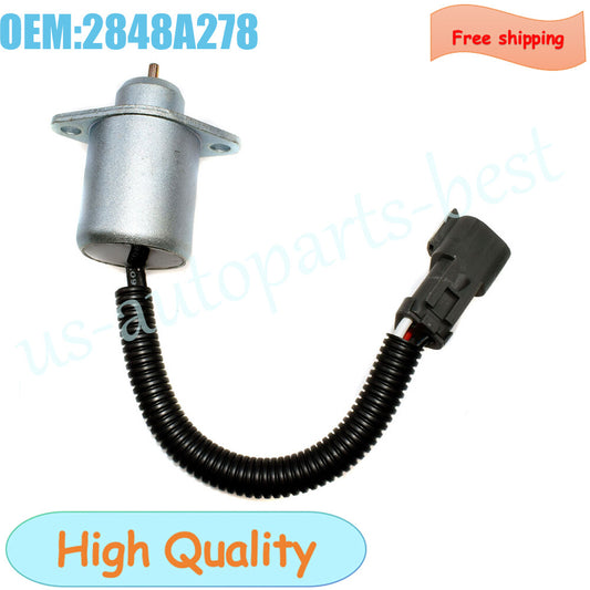 2848A278 Diesel Fuel Shutoff Stop Shut Off Solenoid CAT Skid Steer For Perkins