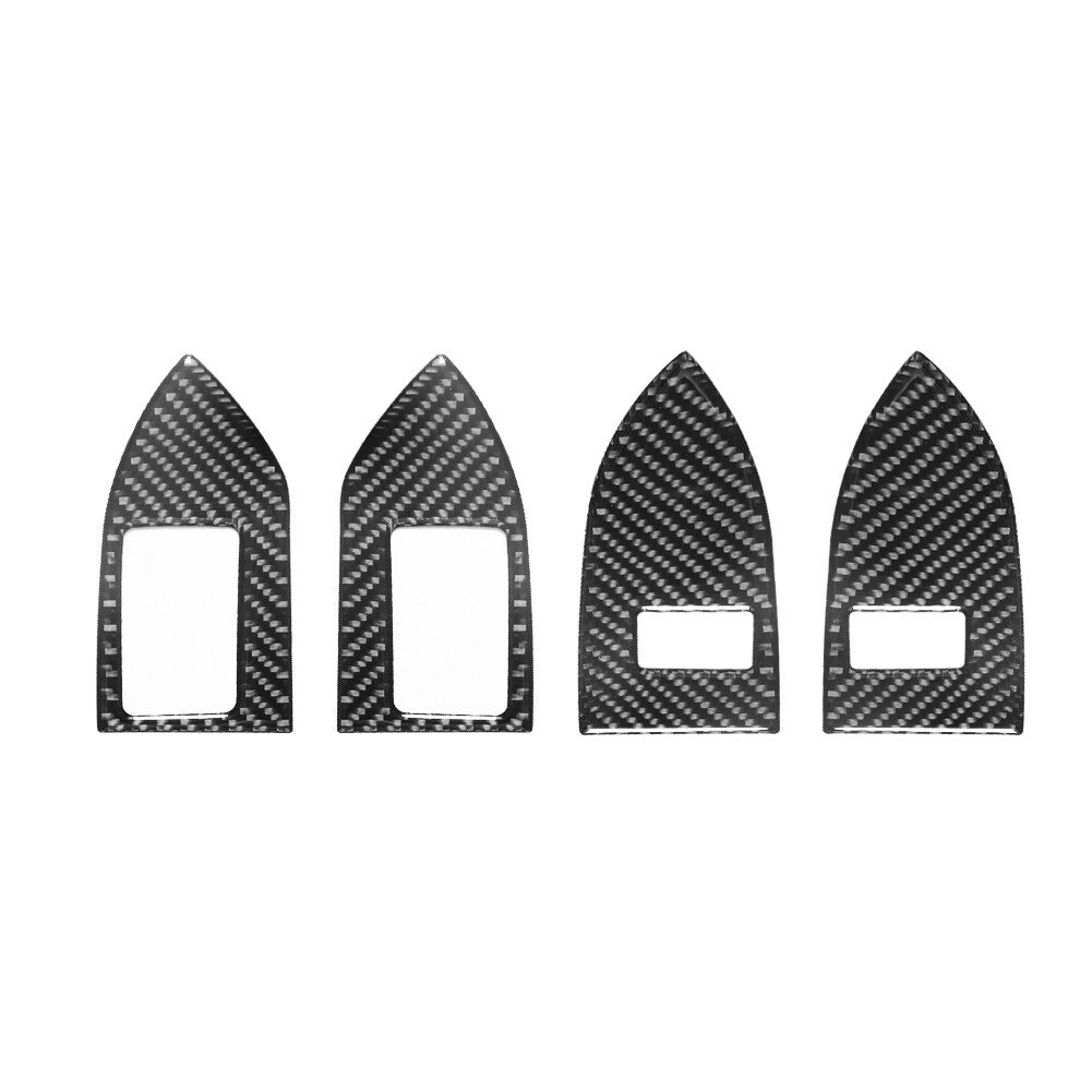 4x Carbon Fibre Memory for Seat Button Trim For Land for Range Rover Sport 2014-2017